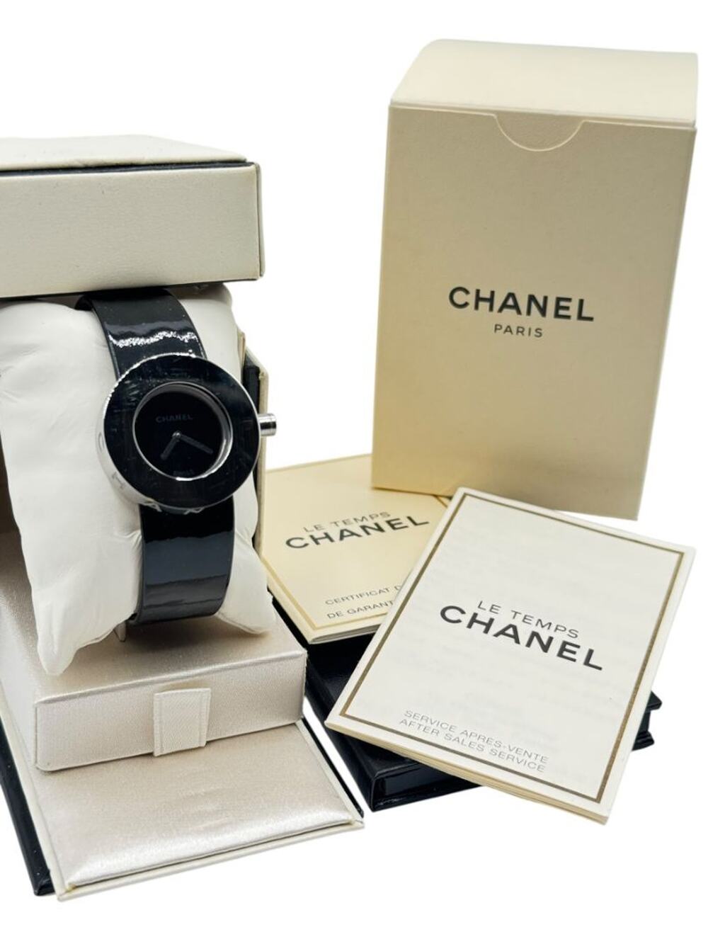 Chanel La Ronde Black Patent Leather Watch H0579 – Stainless Steel – 29mm